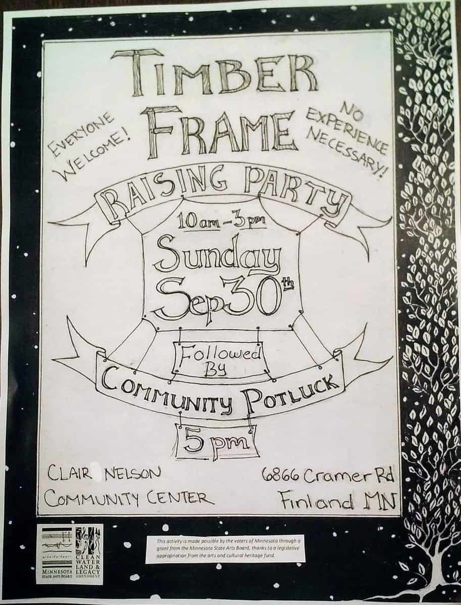 Poster for the Sept 30th Timber Frame Event