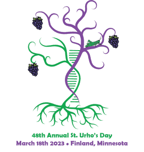 Green and purple tree made of DNA
